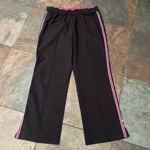 1022 MADE FOR LIFE  Large x 30" Black w Fuchsia Trim Active Anything Pants #47